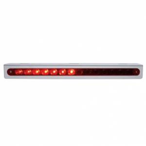 UNITED PACIFIC - UNITED PACIFIC - 37515 - SOPORTE DE LUZ DE INOXIDABLE CON BARRA DE LUCES SECUENCIAL DE 14 LED DE 12" (DE IZQUIERDA A DERECHA) - LED ROJO/LENTE ROJA - Image 1