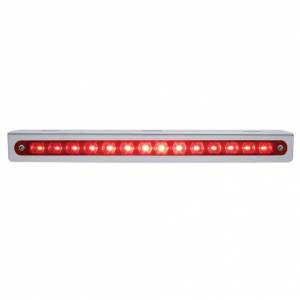 UNITED PACIFIC - UNITED PACIFIC - 37515 - SOPORTE DE LUZ DE INOXIDABLE CON BARRA DE LUCES SECUENCIAL DE 14 LED DE 12" (DE IZQUIERDA A DERECHA) - LED ROJO/LENTE ROJA - Image 2