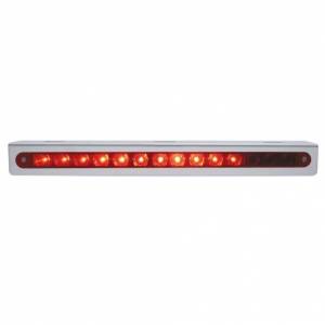 UNITED PACIFIC - UNITED PACIFIC - 37515 - SOPORTE DE LUZ DE INOXIDABLE CON BARRA DE LUCES SECUENCIAL DE 14 LED DE 12" (DE IZQUIERDA A DERECHA) - LED ROJO/LENTE ROJA - Image 4