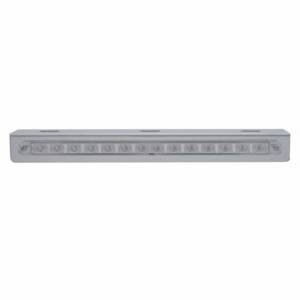 UNITED PACIFIC - 37521 - SOPORTE DE LUZ DE ACERO INOXIDABLE CON BARRA DE LUCES SECUENCIAL DE 14 LED DE 12" (DE DERECHA A IZQUIERDA) - LED ROJO/LENTE TRANSPARENTE
