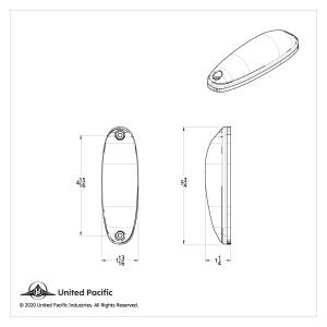 UNITED PACIFIC - UNITED PACIFIC - 37555 - LUZ DE CABINA LED DE 6 ÁMBAR PARA FREIGHTLINER CASCADIA 2008-2017 - LENTE TRANSPARENTE - Image 5