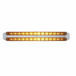 UNITED PACIFIC - 37665 - BARRAS DE LUCES DE SEÑAL DE GIRO DOBLES DE 14 LED DE 12" - LED ÁMBAR/LEENTE ÁMBAR