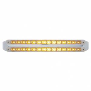 UNITED PACIFIC - UNITED PACIFIC - 37667 - BARRAS DE LUCES DE SEÑAL DE GIRO DOBLES DE 14 LED DE 12" - LED ÁMBAR/LENTE TRANSPARENTE - Image 2