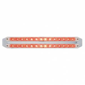 UNITED PACIFIC - UNITED PACIFIC - 37668 - BARRAS DE LUCES DOBLES DE 14 LED DE 12" (PARADA, GIRO Y TRASERA) - LED ROJO/LENTE TRANSPARENTE - Image 2