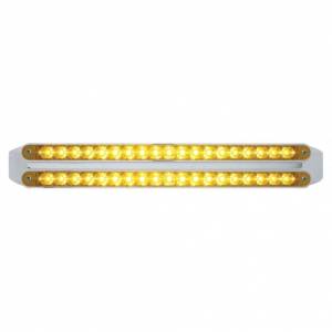 UNITED PACIFIC - UNITED PACIFIC - 37678 - BARRAS DE LUCES DE SEÑAL DE GIRO REFLECTORAS DOBLES DE 19 LED DE 12" - LED ÁMBAR/LEENTE ÁMBAR - Image 1
