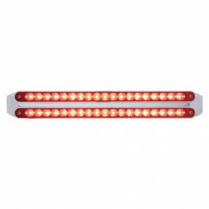 UNITED PACIFIC - 37679 - BARRAS DE LUCES REFLECTORAS DOBLES DE 19 LED DE 12" (PARADA, GIRO Y TRASERA) - LED ROJO/LENTE ROJA