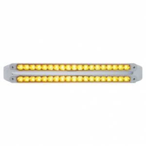 UNITED PACIFIC - 37680 - BARRAS DE LUCES DE SEÑAL DE GIRO REFLECTORAS DOBLES DE 19 LED DE 12" - LED ÁMBAR/LENTE TRANSPARENTE
