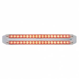 UNITED PACIFIC - 37681 - BARRAS DE LUCES REFLECTORAS DOBLES DE 19 LED DE 12" (PARADA, GIRO Y TRASERA) - LED ROJO/LENTE TRANSPARENTE