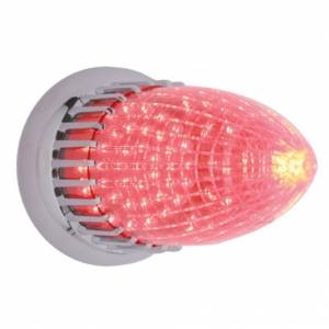 UNITED PACIFIC - 37684 - LUZ DE MONTAJE EMPOTRADO TORPEDO VINTAGE DE 40 LED ROJOS - LED ROJO / LENTE ROJA