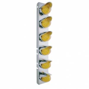 UNITED PACIFIC - UNITED PACIFIC - 37699 - SOPORTE DEL FILTRO DE AIRE DELANTERO DE ACERO INOXIDABLE CON 12X 19 LUCES LED DE SANDÍA Y VISORES PARA LED Y LENTES PETERBILT-AMBER - Image 2