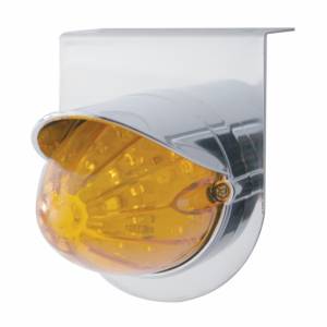 UNITED PACIFIC - 37717 - SOPORTE DE LUZ INOXIDABLE CON LUZ DE SANDÍA DE 19 LED Y VISERA - LED ÁMBAR/LENTE ÁMBAR