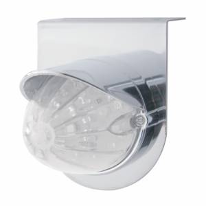 UNITED PACIFIC - 37718 - SOPORTE DE LUZ INOXIDABLE CON LUZ DE SANDÍA DE 19 LED Y VISERA - LED ÁMBAR/LENTE TRANSPARENTE