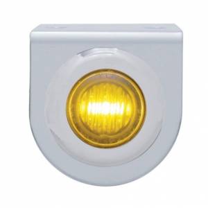 UNITED PACIFIC - 37790 - SOPORTE DE LUZ INOXIDABLE CON MINI LUZ DE 3 LED DE 3/4" - LED ÁMBAR/LENTE ÁMBAR