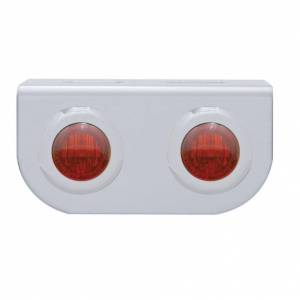 UNITED PACIFIC - 37793 - SOPORTE DE LUZ DE INOXIDABLE CON 2X 3 LED MINI LUCES DE 3/4" - LED ROJO/LENTE ROJA