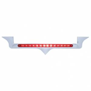 UNITED PACIFIC - UNITED PACIFIC - 37819 - EMBLEMA DE CAPÓ CROMADO CON BARRA DE LUCES DE 14 LED PARA KENWORTH - LED ROJO/LENTE ROJA - Image 1