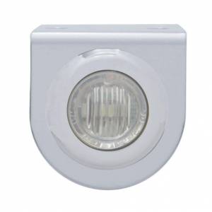 UNITED PACIFIC - 37828 - SOPORTE DE LUZ INOXIDABLE CON MINI LUZ DE 3 LED DE 3/4" - LED ROJO/LENTE TRANSPARENTE