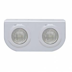 UNITED PACIFIC - 37834 - SOPORTE DE LUZ DE INOXIDABLE CON 2X 3 MINI LUCES LED DE 3/4" - LED ROJO/LENTE TRANSPARENTE
