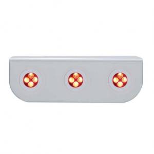 UNITED PACIFIC - UNITED PACIFIC - 37868 - SOPORTE DE LUZ INOXIDABLE CON TRES LUCES DE SUJECIÓN DE 4 LED - LED ROJO/LENTE TRANSPARENTE - Image 2