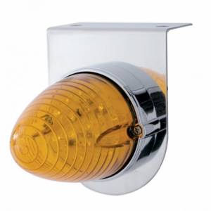 UNITED PACIFIC - 37883 - SOPORTE DE LUZ INOXIDABLE CON LUZ DE COLMENA DE 19 LED - LED ÁMBAR/LENTE ÁMBAR