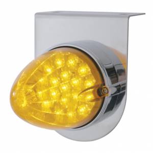 UNITED PACIFIC - 37885 - SOPORTE DE LUZ INOXIDABLE CON LUZ REFLECTORA DE 19 LED - LED ÁMBAR/LENTE ÁMBAR