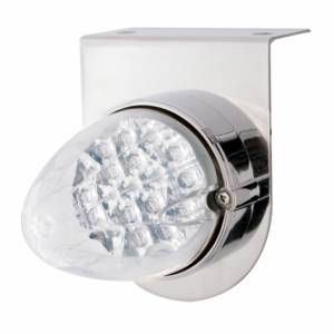 UNITED PACIFIC - 37886 - SOPORTE DE LUZ INOXIDABLE CON LUZ REFLECTORA DE 19 LED - LED ÁMBAR/LENTE TRANSPARENTE