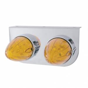 UNITED PACIFIC - 37890 - SOPORTE DE LUZ INOXIDABLE CON 2X 19 LUCES LED SANDÍA - LED ÁMBAR/LENTE ÁMBAR