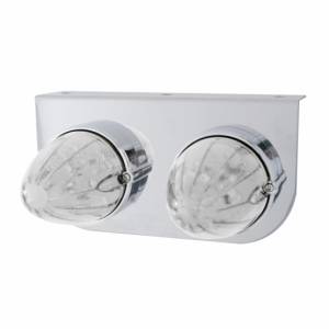 UNITED PACIFIC - 37891 - SOPORTE DE LUZ INOXIDABLE CON 2X 19 LUCES LED SANDÍA - LED ÁMBAR/LENTE TRANSPARENTE