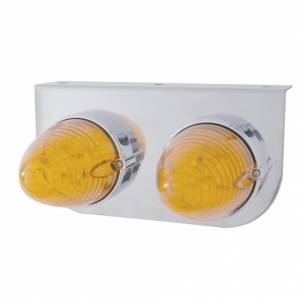 UNITED PACIFIC - 37892 - SOPORTE DE LUZ INOXIDABLE CON 2X 19 LUCES LED BEEHIVE - LED ÁMBAR/LENTE ÁMBAR