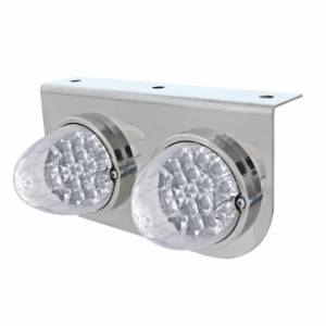 UNITED PACIFIC - 37895 - SOPORTE DE LUZ INOXIDABLE CON 2X 19 LUCES REFLECTORAS LED - LED ÁMBAR/LENTE TRANSPARENTE
