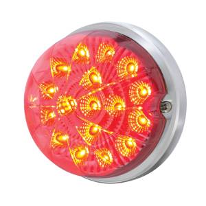 UNITED PACIFIC - 37915 - KIT DE MONTAJE EMPOTRADO CON REFLECTOR TRANSPARENTE SANDÍA DE DOBLE FUNCIÓN DE 17 LED - LED ROJO/LEENTE TRANSPARENTE