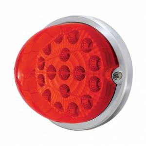 UNITED PACIFIC - 37917 - KIT DE MONTAJE EMPOTRADO CON REFLECTOR TRANSPARENTE SANDÍA DE 17 LED - LED ROJO / LENTE ROJA