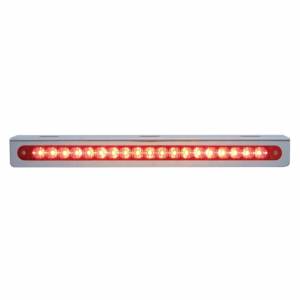 UNITED PACIFIC - 37925 - SOPORTE DE LUZ DE ACERO INOXIDABLE DE 12-3/4" CON 19 LED BARRA DE LUCES DE 12" - LED ROJO/LENTE ROJA