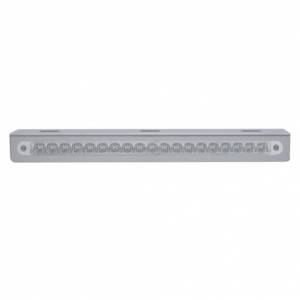 UNITED PACIFIC - 37926 - SOPORTE DE LUZ DE ACERO INOXIDABLE DE 12-3/4" CON 19 LED BARRA DE LUCES DE 12" - LED ÁMBAR/LENTE TRANSPARENTE