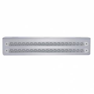 UNITED PACIFIC - 37930 - SOPORTE DE LUZ DE ACERO INOXIDABLE DE 12-3/4" CON 2 BARRAS DE LUCES DE 19 LED DE 12" - LED ÁMBAR/LENTE TRANSPARENTE