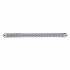 UNITED PACIFIC - 37942 - BARRA DE LUCES DE SEÑAL DE GIRO REFLECTORA DE 19 LED DE 12" CON BISEL - LED ÁMBAR/LEENTE TRANSPARENTE