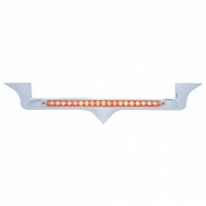 UNITED PACIFIC - UNITED PACIFIC - 37972 - EMBLEMA DE CAPÓ CROMADO CON BARRA DE LUZ REFLECTORA DE 19 LED PARA KENWORTH - LED ROJO/LEENTE TRANSPARENTE - Image 4