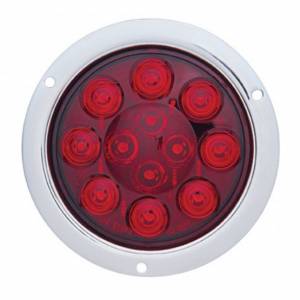 UNITED PACIFIC - UNITED PACIFIC - 38061B - LUZ DE MONTAJE DE BRIDA REDONDA DE 12 LED DE 4" (PARADA, GIRO Y TRASERA) - LED ROJO/LENTE ROJA (A GRANEL) - Image 2
