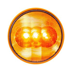 UNITED PACIFIC - 38063B - LUZ REDONDA DE 3 LED DE 4" (SEÑAL DE GIRO) - LED ÁMBAR/LENTE ÁMBAR