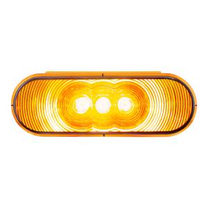 UNITED PACIFIC - 38066B - LUZ OVALADA DE 3 LED DE 6" (SEÑAL DE GIRO) - LED ÁMBAR/LENTE ÁMBAR
