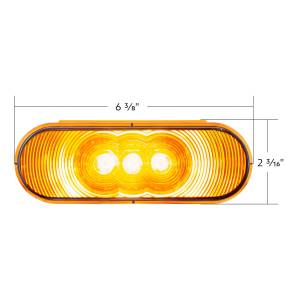 UNITED PACIFIC - UNITED PACIFIC - 38066B - LUZ OVALADA DE 3 LED DE 6" (SEÑAL DE GIRO) - LED ÁMBAR/LENTE ÁMBAR - Image 9