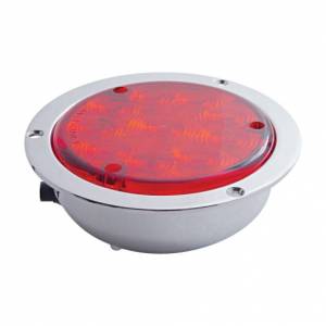 UNITED PACIFIC - UNITED PACIFIC - 38076 - LUZ DE MONTAJE DE BRIDA REDONDA DE 10 LED DE 4" (PARADA, GIRO Y TRASERA) - LED ROJO/LENTE ROJA - Image 3