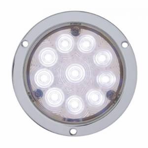 UNITED PACIFIC - 38078 - LUZ DE RETROCESO DE MONTAJE EN BRIDA DE 10 LED DE 4" - LED BLANCO/LENTE TRANSPARENTE