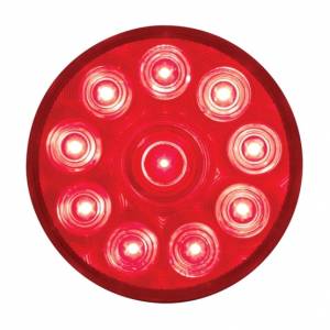 UNITED PACIFIC - 38098 - LUZ REDONDA DE 10 LED DE 4" (PARADA, GIRO Y TRASERA) - LED ROJA/LENTE ROJA