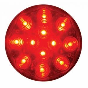 UNITED PACIFIC - 38112 - LUZ REDONDA DE 12 LED DE 4" (PARADA, GIRO Y TRASERA) - LED ROJA/LENTE ROJA