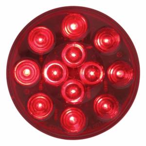 UNITED PACIFIC - UNITED PACIFIC - 38112BRK - KIT DE LUCES REDONDAS DE 12 LED DE 4" (PARADA, GIRO Y TRASERA) - LED ROJO/LENTE ROJA - Image 2
