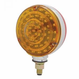 UNITED PACIFIC - 38113 - LUZ DE SEÑAL DE GIRO DE DOBLE CARA DE UN SOLO ESPÁRRAGO DE 88 LED - LED ÁMBAR Y ROJO/LENTE ÁMBAR Y ROJA