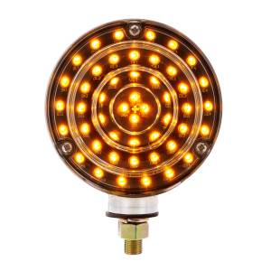 UNITED PACIFIC - 38114 - LUZ DE SEÑAL DE GIRO DE DOBLE CARA DE UN SOLO ESPÁRRAGO DE 88 LED - LED ÁMBAR Y ROJO / LENTE TRANSPARENTE