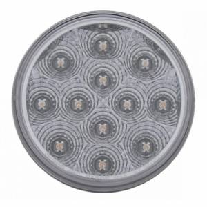 UNITED PACIFIC - 38117 - LUZ REFLECTORA REDONDA DE 12 LED DE 4" (PARADA, GIRO Y TRASERA) - LED ROJA/LENTE TRANSPARENTE