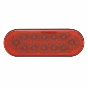 UNITED PACIFIC - 38121 - LUZ REFLECTORA OVALADA DE 12 LED DE 6" (PARADA, GIRO Y TRASERA) - LED ROJA/LENTE ROJA