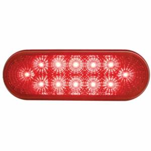 UNITED PACIFIC - UNITED PACIFIC - 38121BRK - KIT DE LUCES REFLECTORAS OVALADAS DE 12 LED DE 6" (PARADA, GIRO Y TRASERA) - LED ROJO/LENTE ROJA - Image 2
